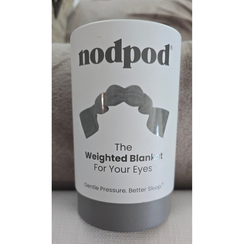 Nodpod Weighted Sleep Mask Elephant Gray Pima Cotton Velvet 29x4 Inch